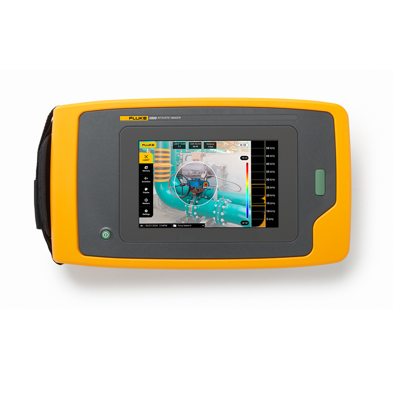 Fluke ii500 Acoustic Imaging Camera - front facing, the display is visible.