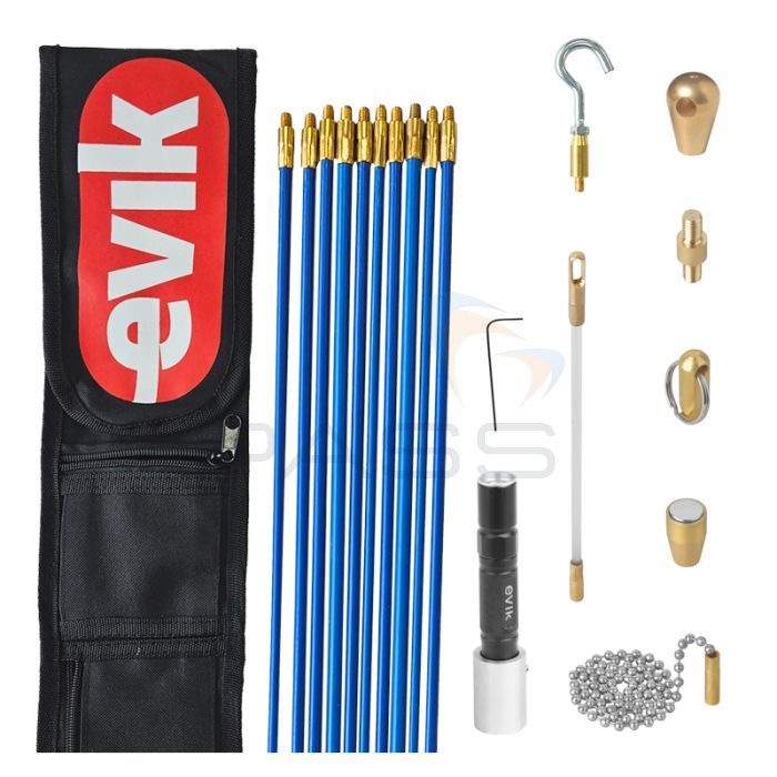 Evik Cable Pulling Fibreglass Rods Deluxe Kits