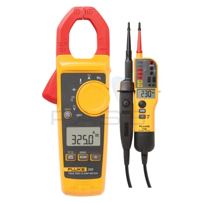 Fluke 325 Clamp Meter & T130 Voltage/Continuity Tester Electrician Kit