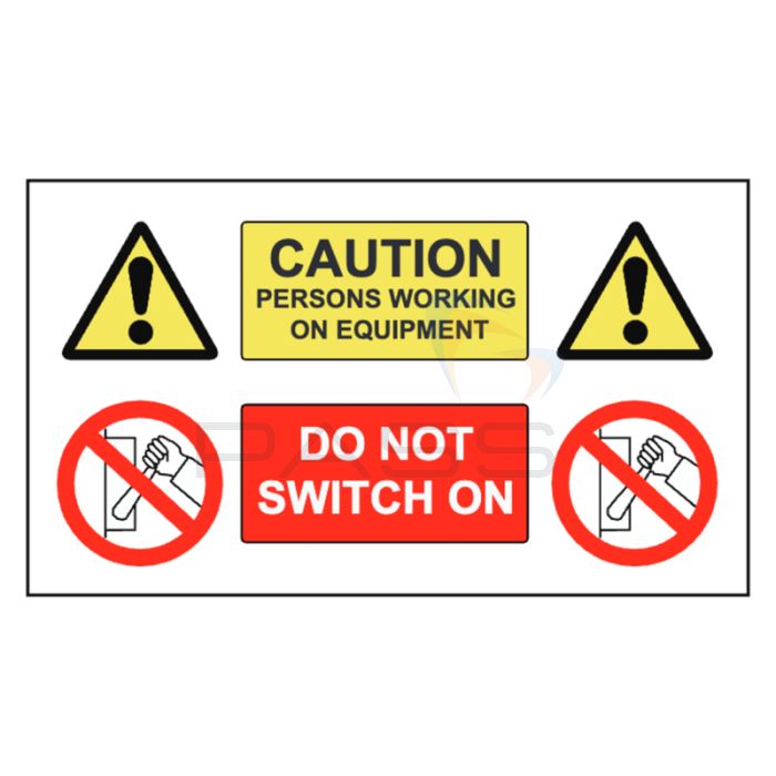 Kewtech NHS Compliant Electrical Safety Sign - CAUTION 'Do Not Switch On'