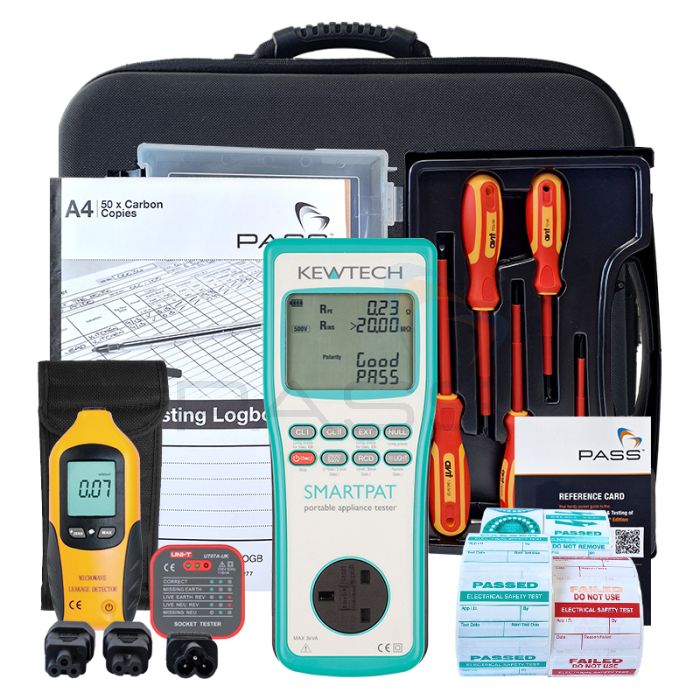 Kewtech SMARTPAT PAT Tester – PAT Essentials Kit (Bundle 1)