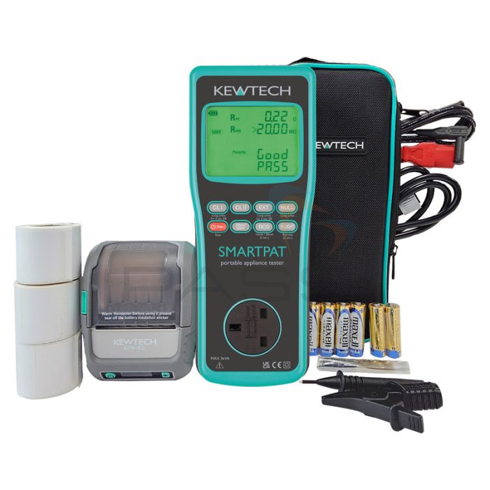 Kewtech SMARTPAT PAT Tester, KEW80L Printer, 1000+ Labels