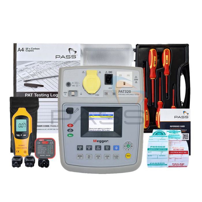 Megger PAT320 PAT Tester - Essentials Kit (Bundle 1) 