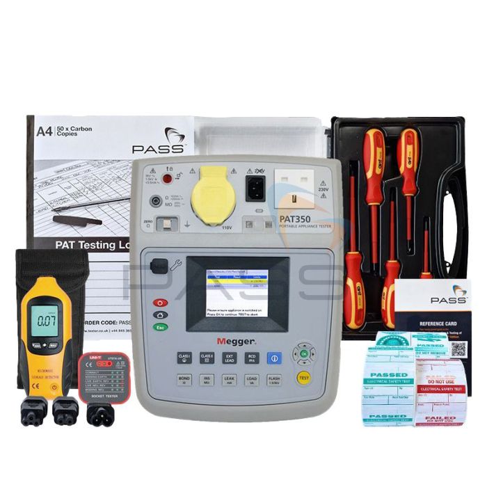 Megger PAT350 PAT Tester - Essentials Kit (Bundle 1)