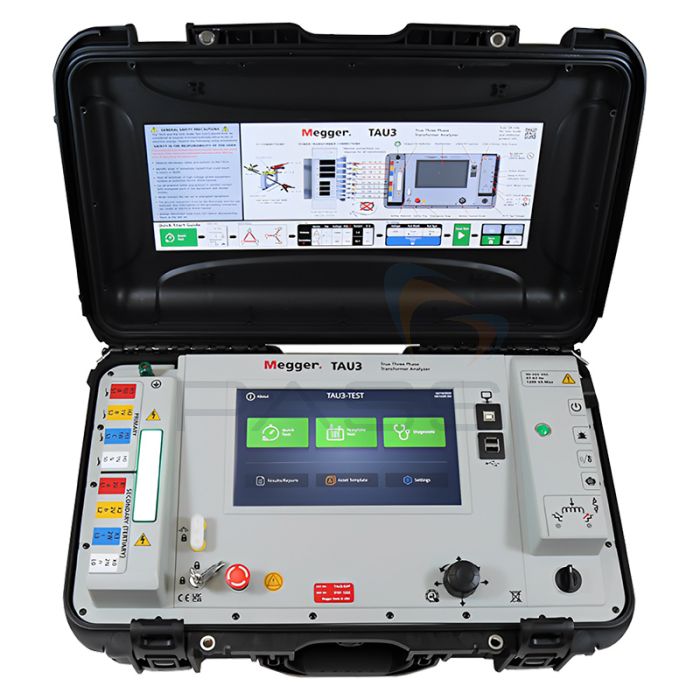 Megger TAU3 Three Phase Switched Multifunction Turns Ratiometer, Winding Resistance Ohmmeter