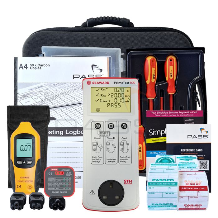 Seaward PrimeTest 100 PAT Tester - Professional Kit (Bundle 2) & accessories