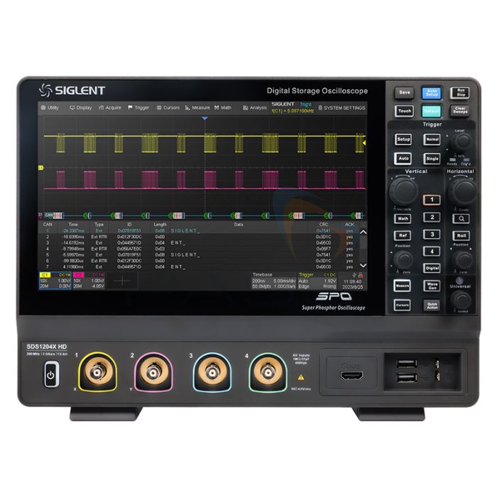 Siglent SDS1000X HD Series High Definition Oscilloscope facing front
