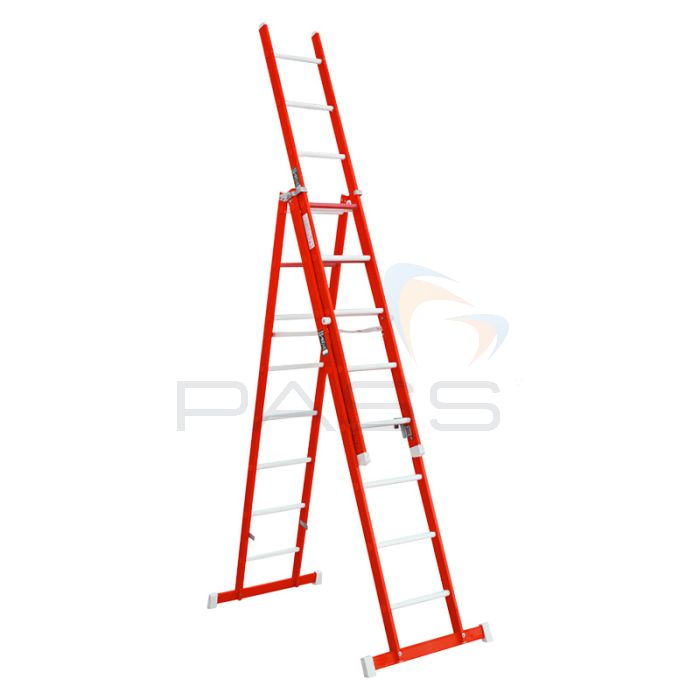 Sofamel 527 EF/3 Extendable Fibreglass Ladder
