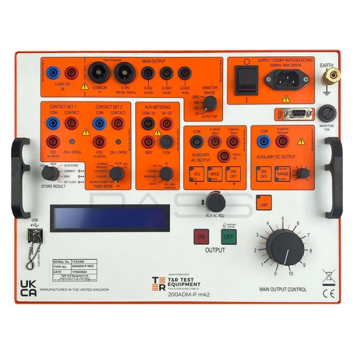 T&R 200ADM-P Secondary Current Injection Test Set mk 2 – Without Case