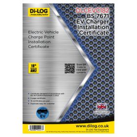 Dilog DLCEVC182 EV Charger Installation Certificate