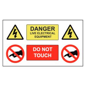Kewtech NHS Compliant Electrical Safety Sign - DANGER 'Do Not Touch' 
