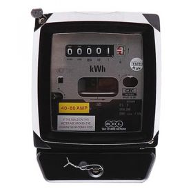 RDL QC7 80A Single Phase Electro-Mechanical Meter w/ Digital Display (Reconditioned)
