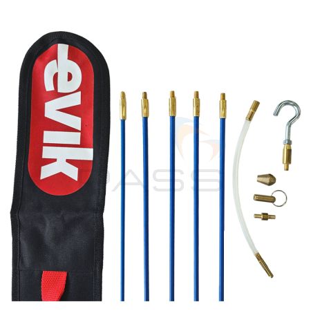 Evik Cable Pulling Fibreglass Rods - Standard Kit with Case