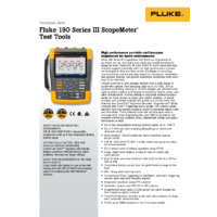 Fluke 190-502-III ScopeMeter Portable Oscilloscope – 2 Channels, 500MHz