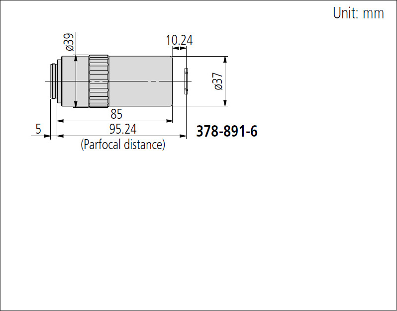 Mitutoyo lcdplan nuv objective dimensions.