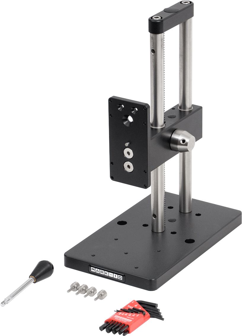 What's included - ES10 test stand, (1) Allen wrench set, (4) Thumb screw for force gauge & (1) Lever.