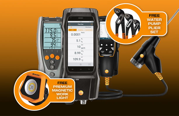 Testo Flue Gas Analysers with Free Gift