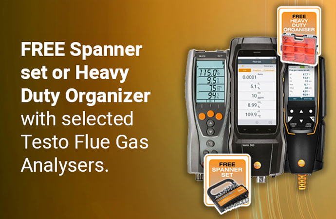 Testo Flue Gas Analysers with Free Gift